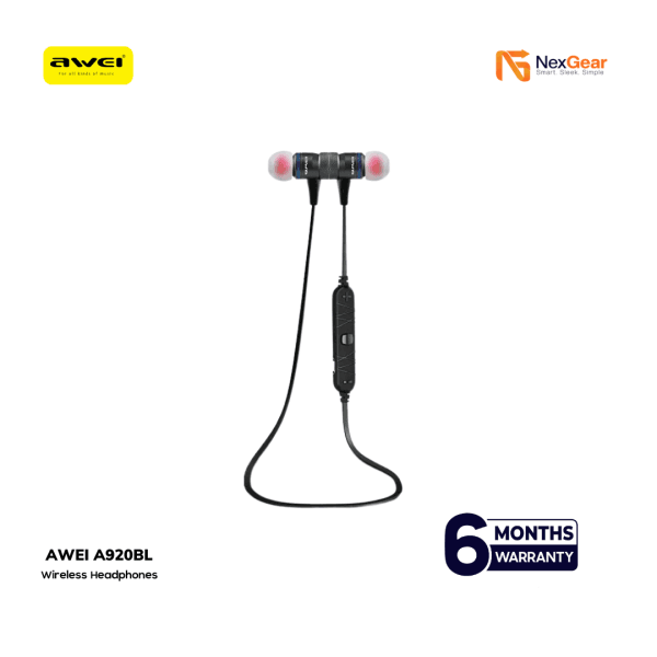 AWEI A920BL Wireless Smart Sport Stereo Magnetic Earphones Explosive Bass