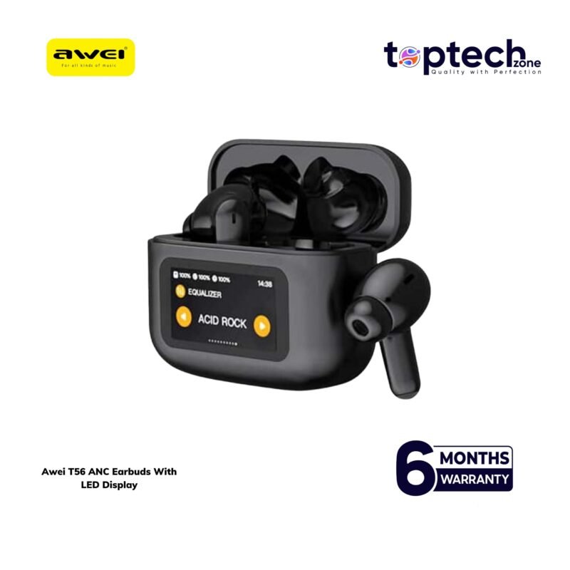 Alternative view of Awei T56 ANC Earbuds With LED Display