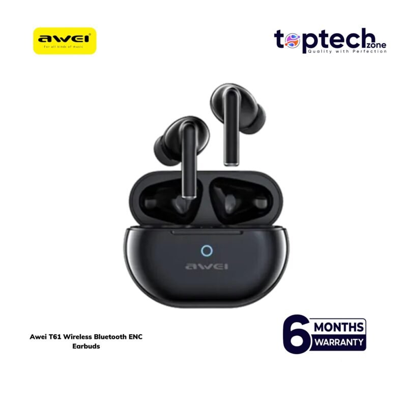 Alternative view of Awei T61 Wireless Bluetooth ENC Earbuds