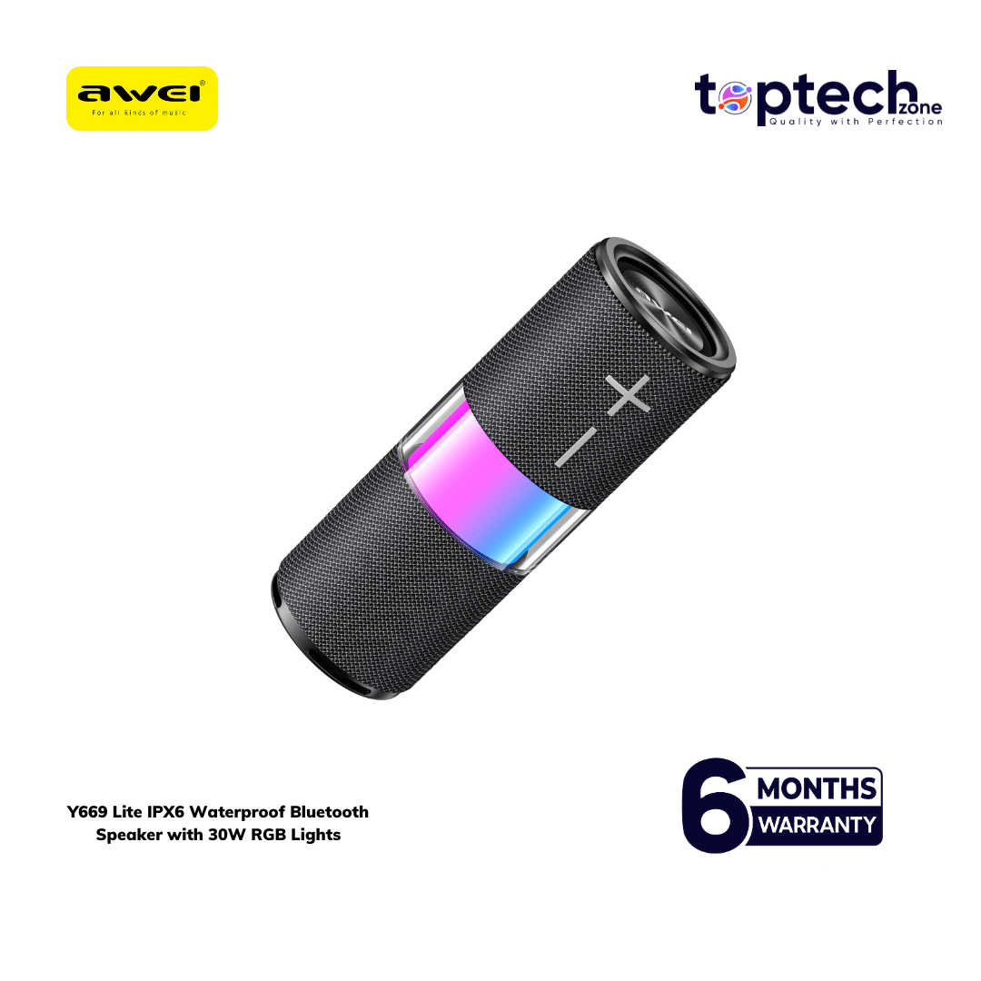 Awei Y669 Lite IPX6 Waterproof Bluetooth Speaker with 30W RGB Lights