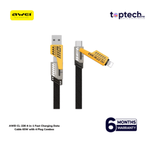 AWEI CL-226 4-in-1 Fast Charging Data Cable 65W with 4 Plug Combos