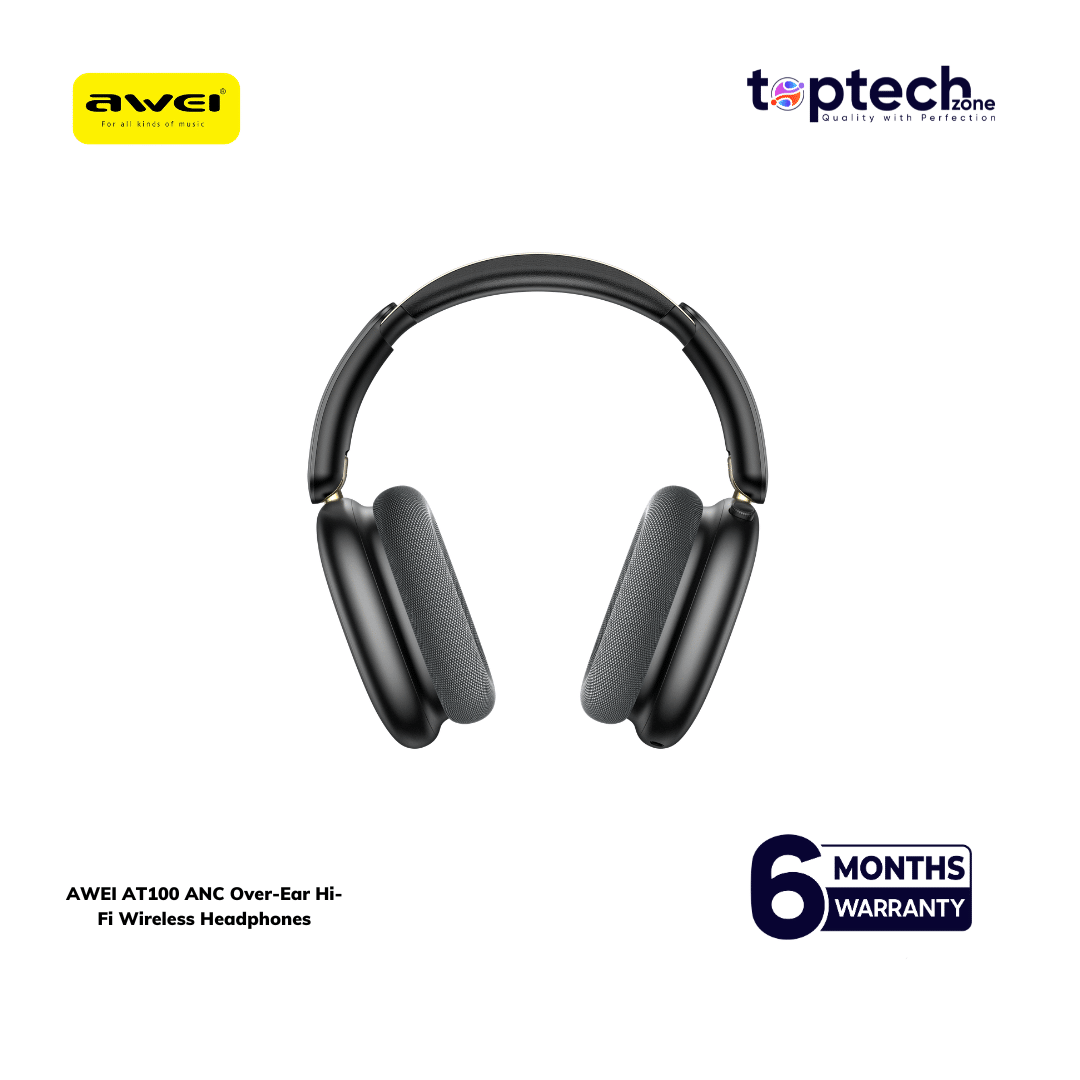 AWEI AT100 ANC Over-Ear Hi-Fi Wireless Headphones