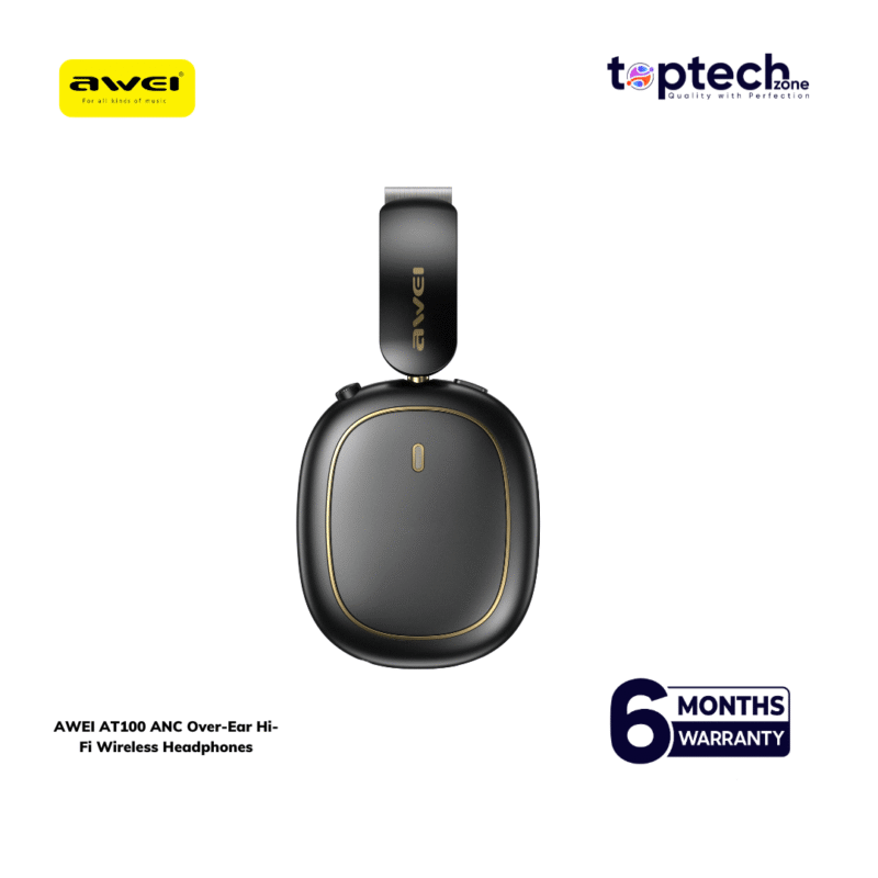 AWEI AT100 ANC Over-Ear Hi-Fi Wireless Headphones - Image 3