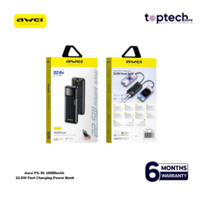 Alternative view of Awei PA‑91 10000mAh  22.5W Fast Charging Power Bank