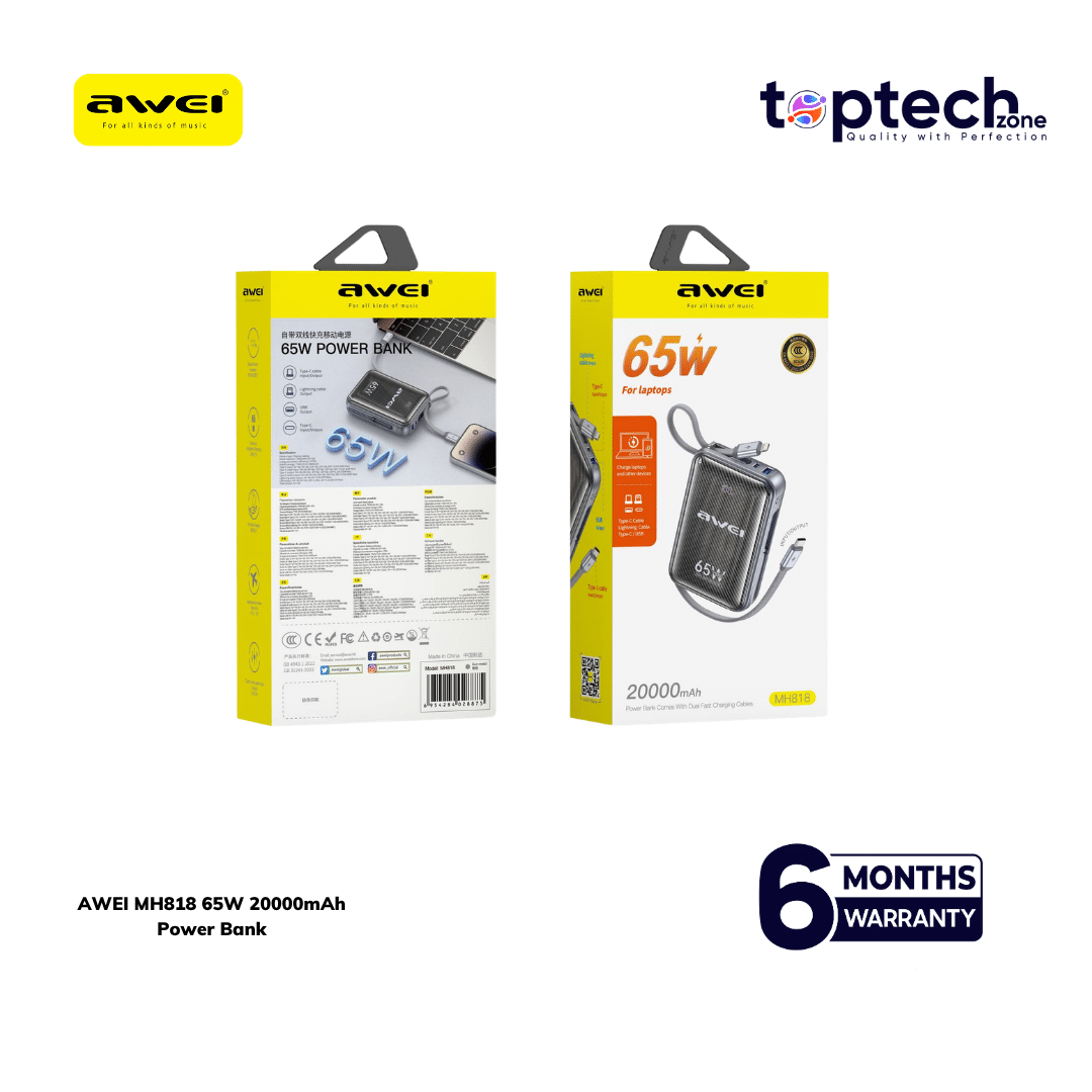 AWEI MH818 65W 20000mAh Power Bank - Image 2