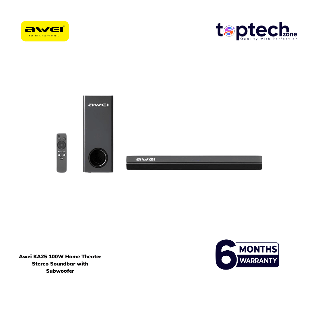 Awei KA25 100W Home Theater Stereo Soundbar with Subwoofer