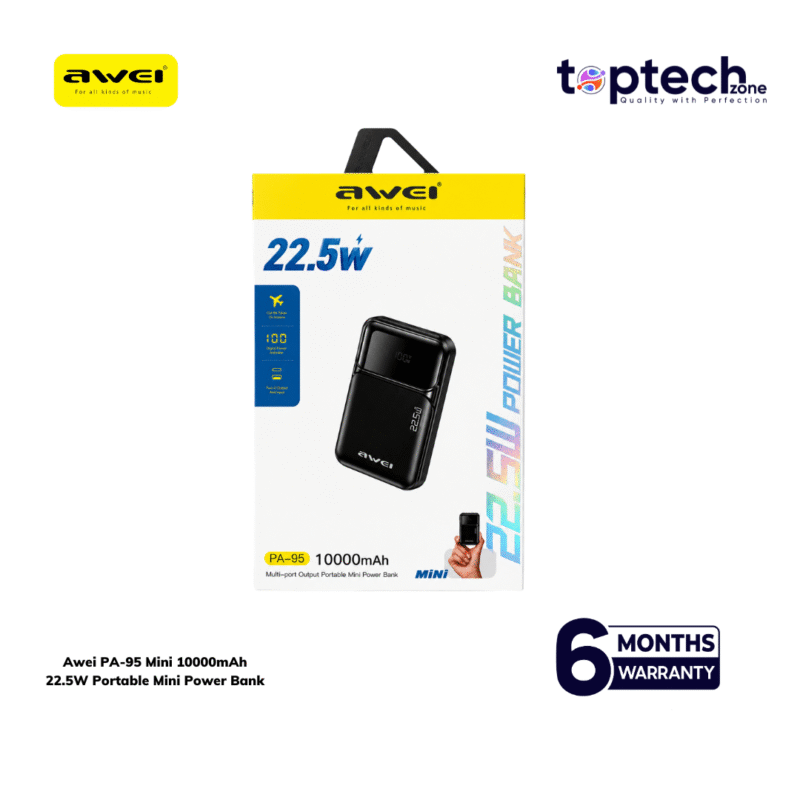 Alternative view of Awei PA-95 Mini 10000mAh 22.5W Portable Mini Power Bank