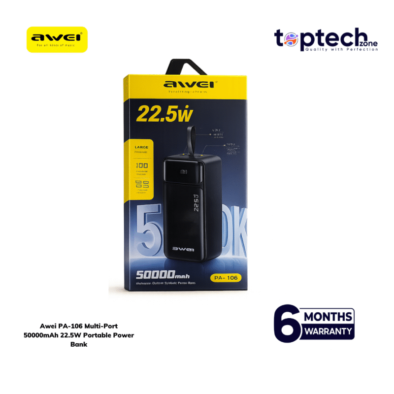 Awei PA-106 Multi‑Port 50000mAh 22.5W Portable Power Bank - Image 3