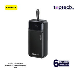 Awei PA-103 Multi‑Port 30000mAh 22.5W Portable Power Bank - Image 4