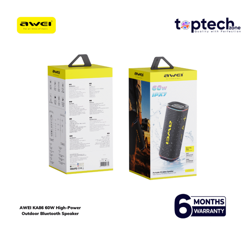 AWEI KA86 60W High‑Power Outdoor Bluetooth Speaker - Image 3