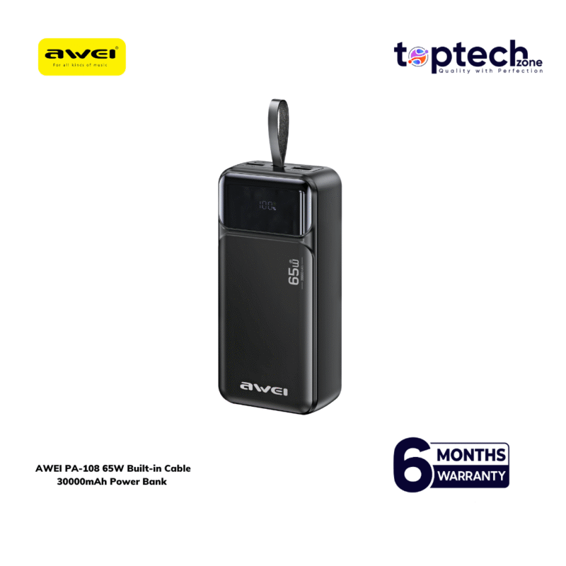 AWEI PA-108 65W 30000mAh Power Bank