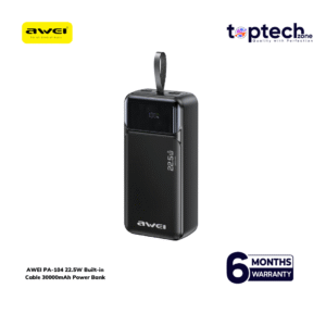 AWEI PA-104 22.5W Built-in Cable 30000mAh Power Bank