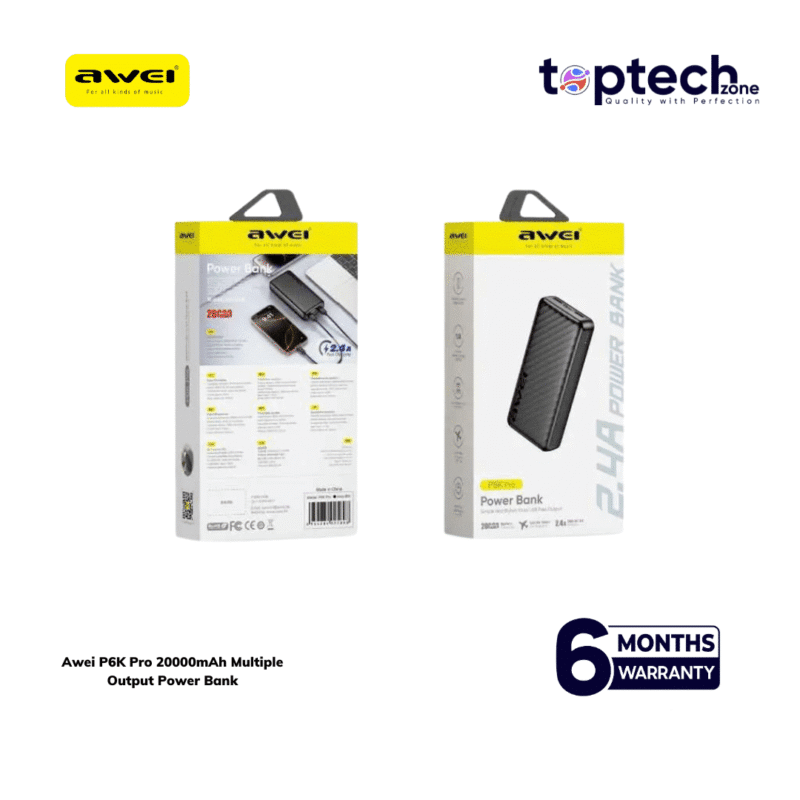 Alternative view of Awei P6K Pro 20000mAh Multiple Output Power Bank
