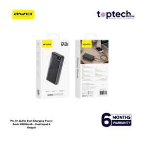 Alternative view of Awei PA-37 22.5W PD 20000mAh Fast Charging Digital Display Power Bank