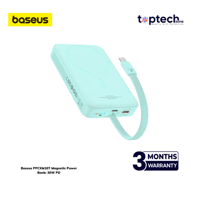 Alternative view of Baseus PPCXM10T Magnetic Power Bank: 30W PD