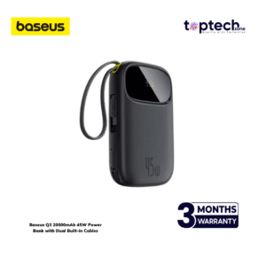 Alternative view of Baseus Q3 20000mAh 45W Power Bank with Dual Built-in Cables
