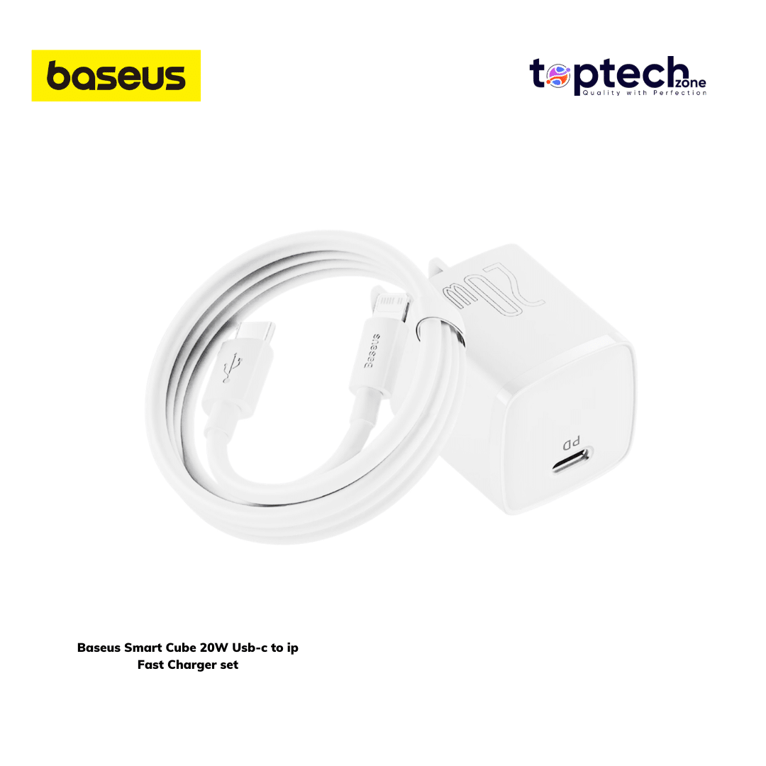 Baseus Smart Cube 20W Usb-c to ip Fast Charger set