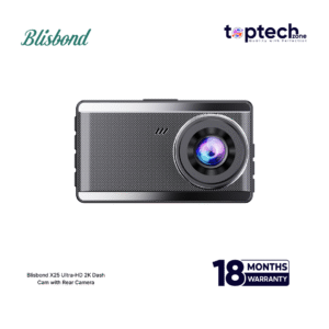 Alternative view of Blisbond X25 Ultra‑HD 2K Dash Cam with Rear Camera