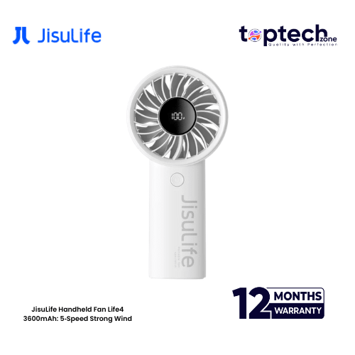 Alternative view of JisuLife Handheld Fan Life4 5‑Speed Strong Wind