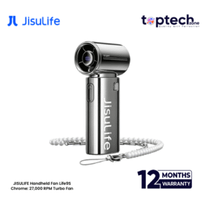 JISULIFE Handheld Fan Life9S Chrome: 27,000 RPM Turbo Fan