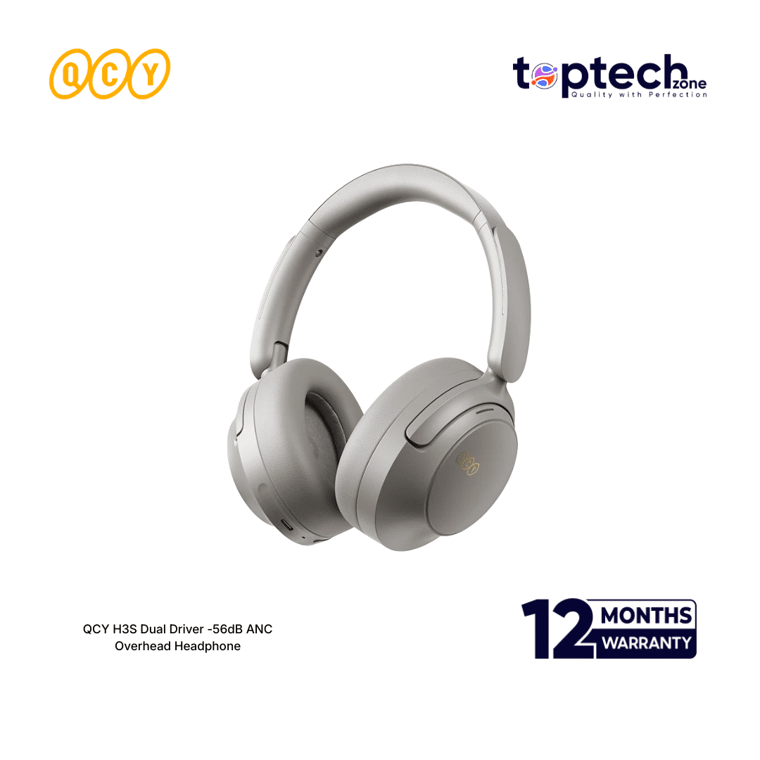 QCY H3S Dual Driver -56dB ANC Overhead Headphone - Image 2