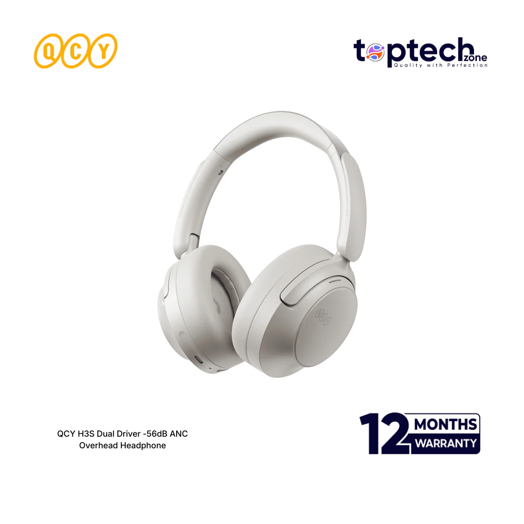 QCY H3S Dual Driver -56dB ANC Overhead Headphone - Image 3