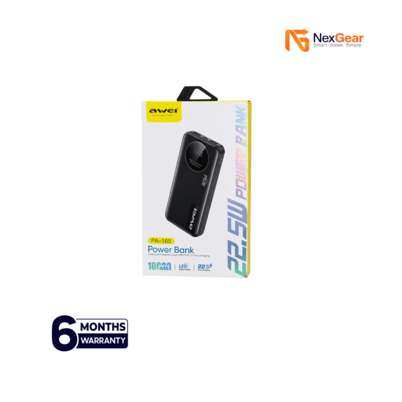 Awei PA-165 22.5W 10000mAh Fast Charging Power Bank