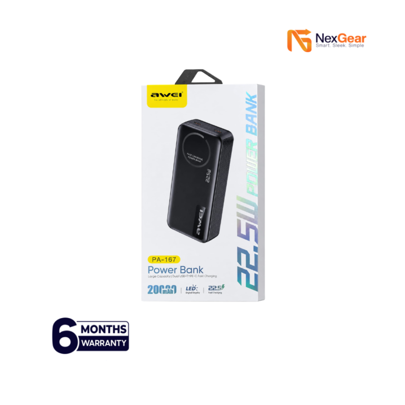 Awei PA-167 22.5W 20000mAh Fast Charging Power Bank
