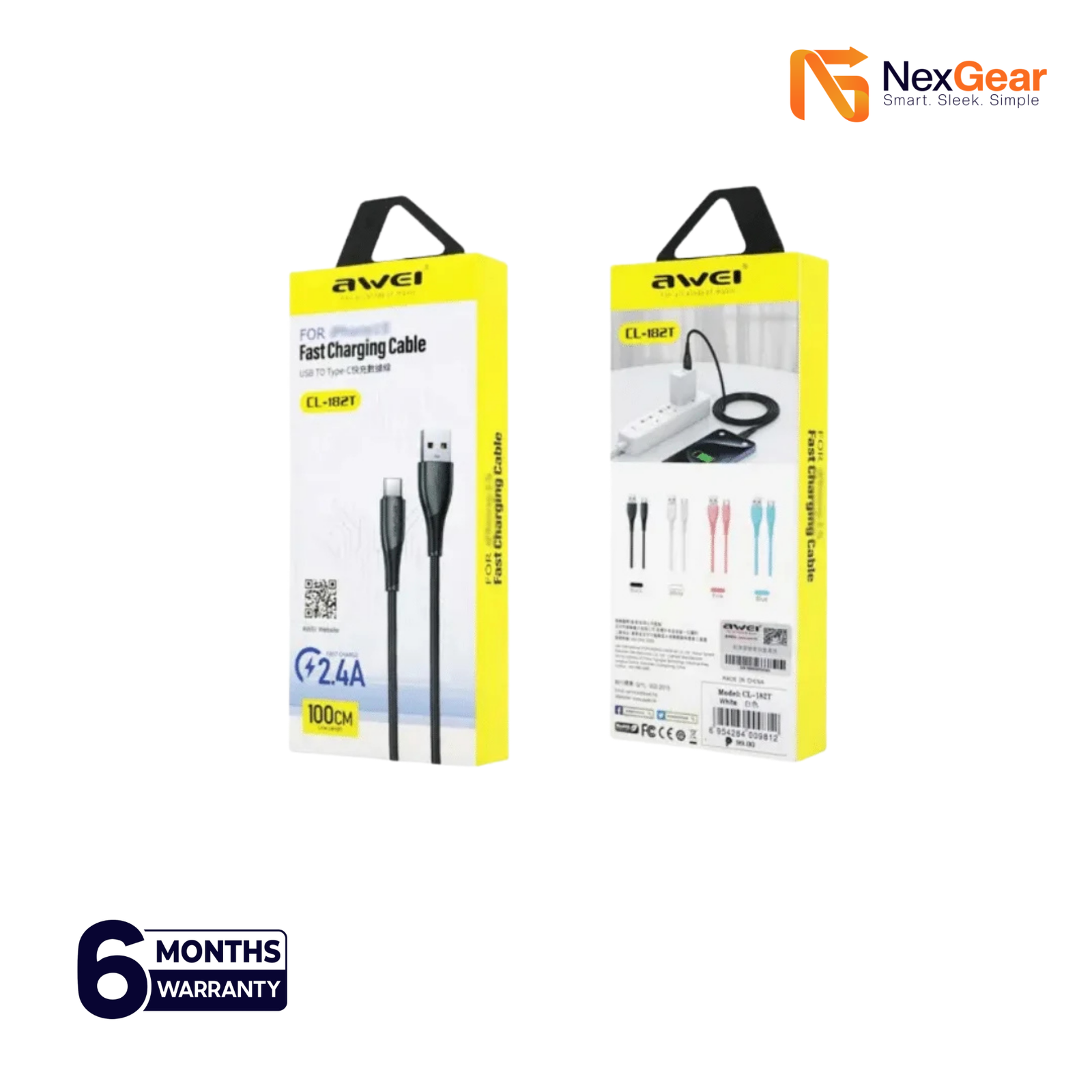 Awei CL-182T Type-C 2.4A Fast Charging Cable - Image 2