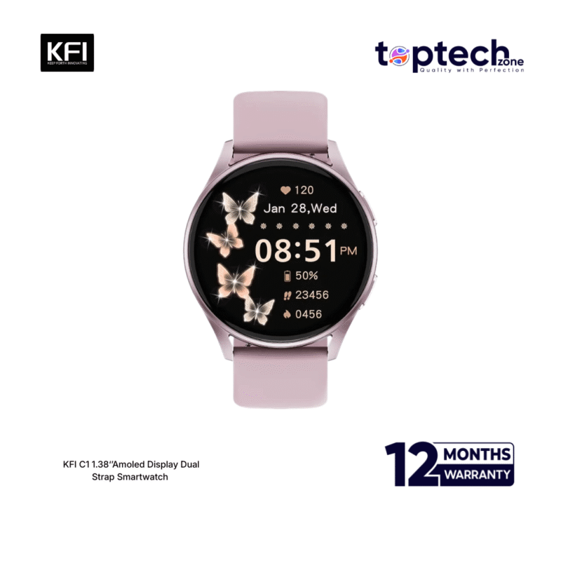 Alternative view of KFI C1 1.38‘’Amoled Display Dual Strap Smartwatch