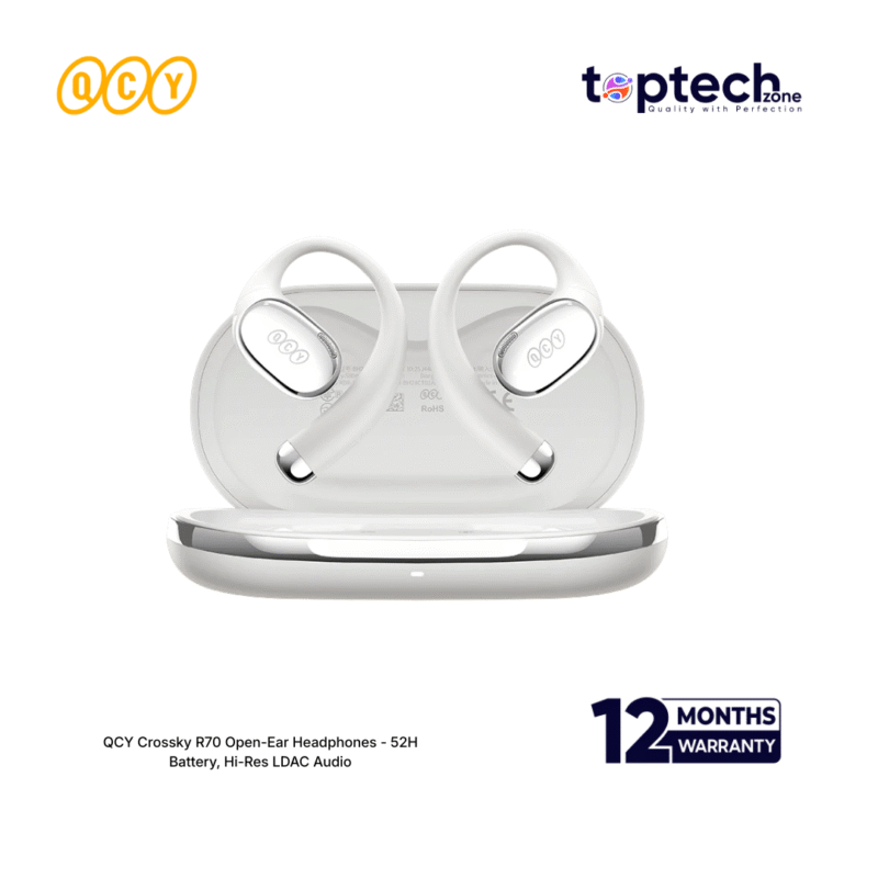 QCY Crossky R70 Open-Ear Headphones - 52H Battery, Hi-Res LDAC Audio - Image 2
