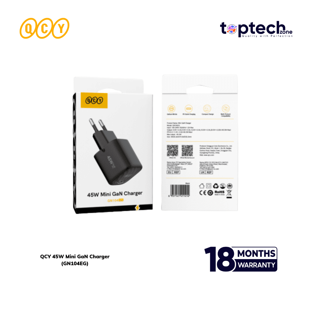 QCY 45W Mini GaN Charger (GN104EG)