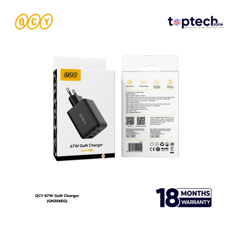 QCY 67W GaN Charger (GN304EG)