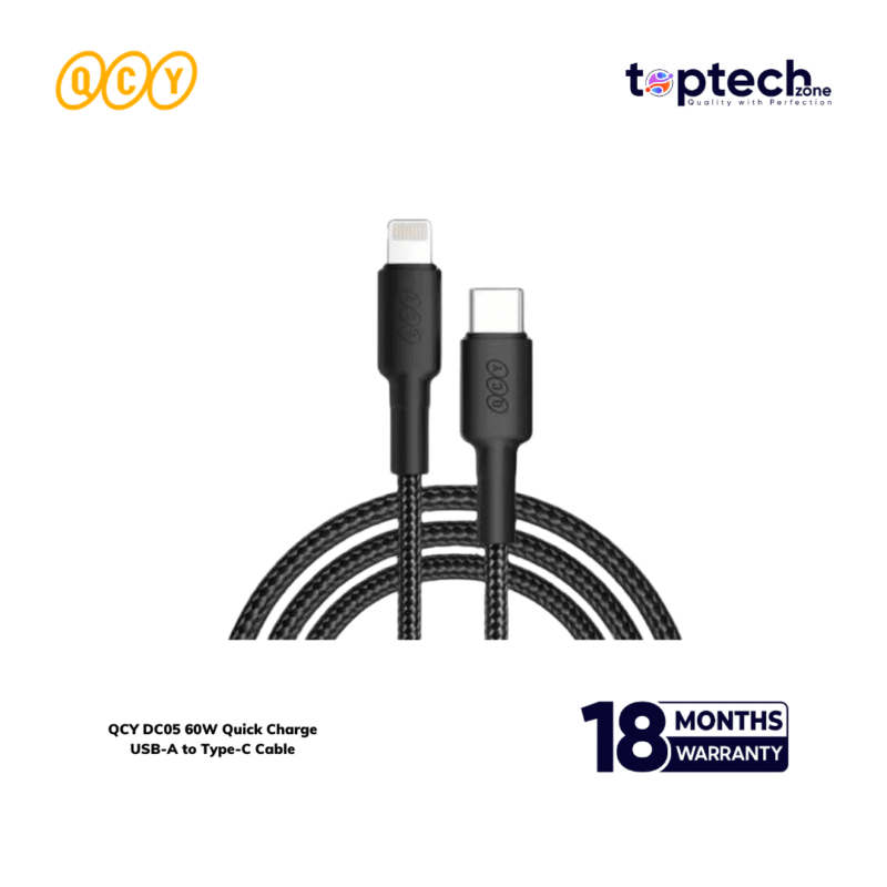 QCY DC08 30W Quick Charge PD Type-C Lightning Cable