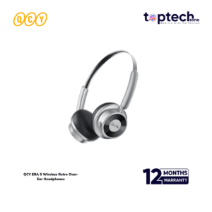 QCY ERA 5 Wireless Retro Over-Ear Headphones - 86H Battery, 40mm Driver, Bluetooth 6.0