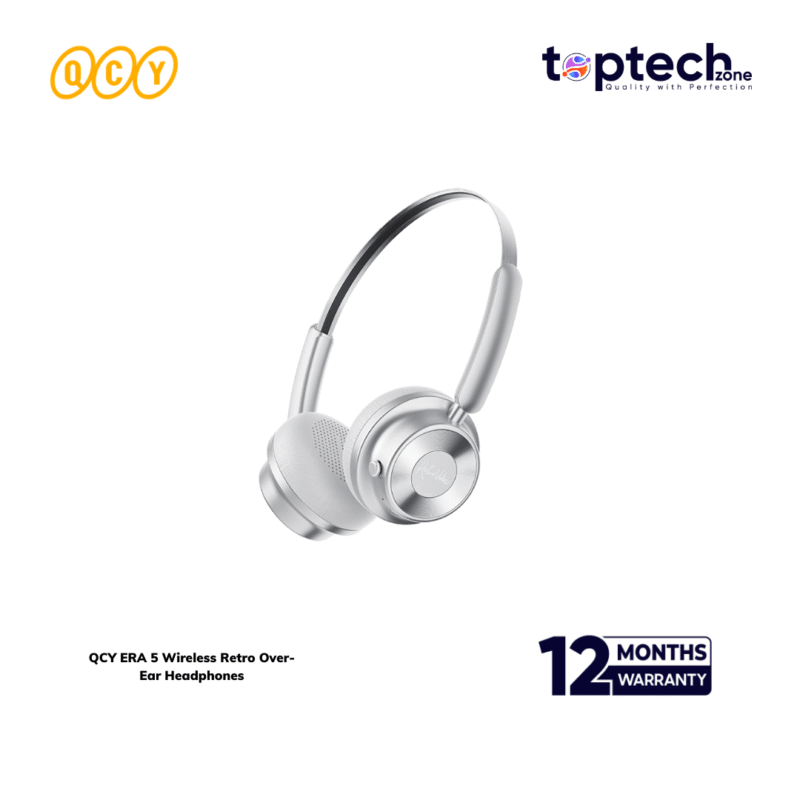 QCY ERA 5 Wireless Retro Over-Ear Headphones - 86H Battery, 40mm Driver, Bluetooth 6.0 - Image 3
