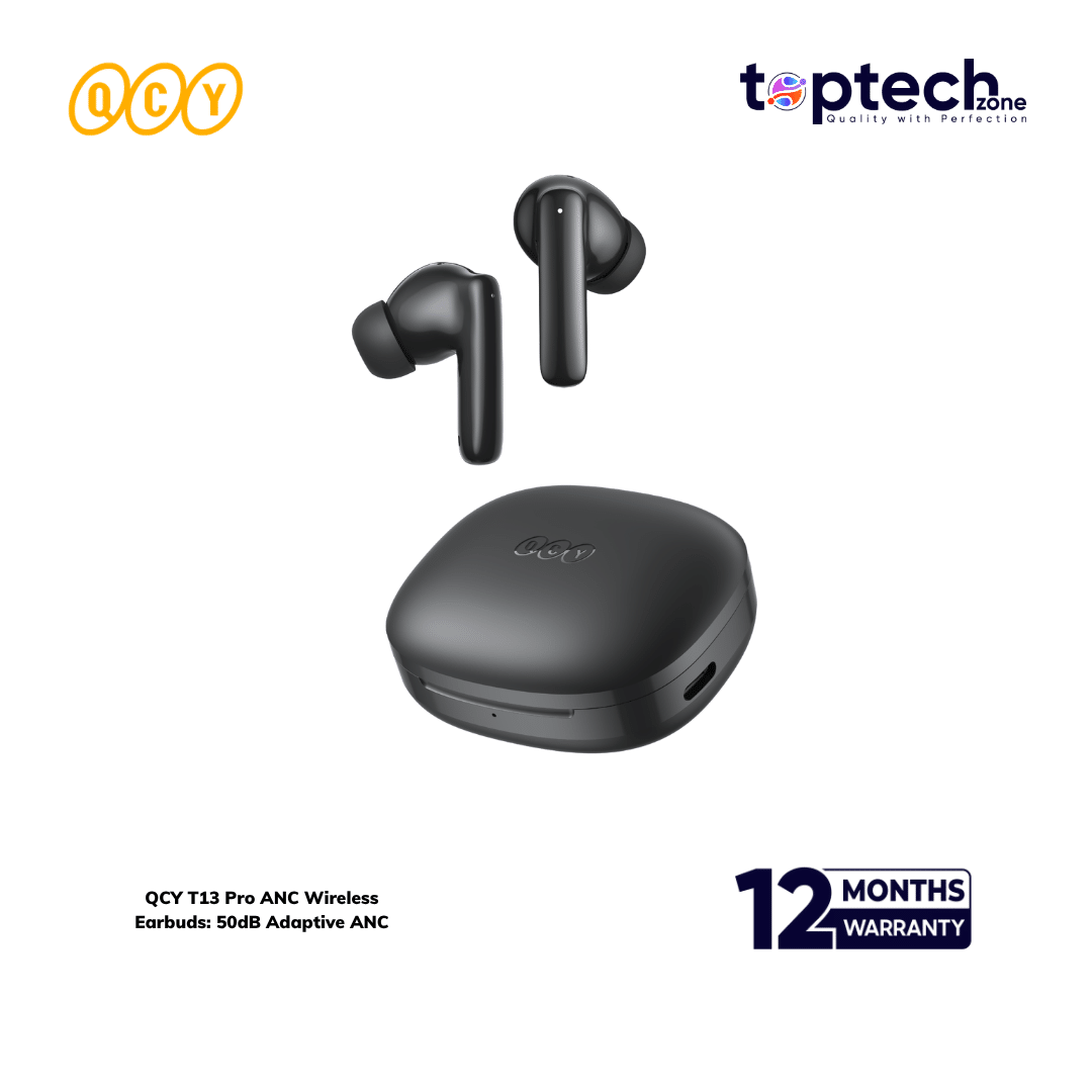 QCY T13 Pro ANC Wireless Earbuds: 50dB Adaptive ANC ( HT23 )
