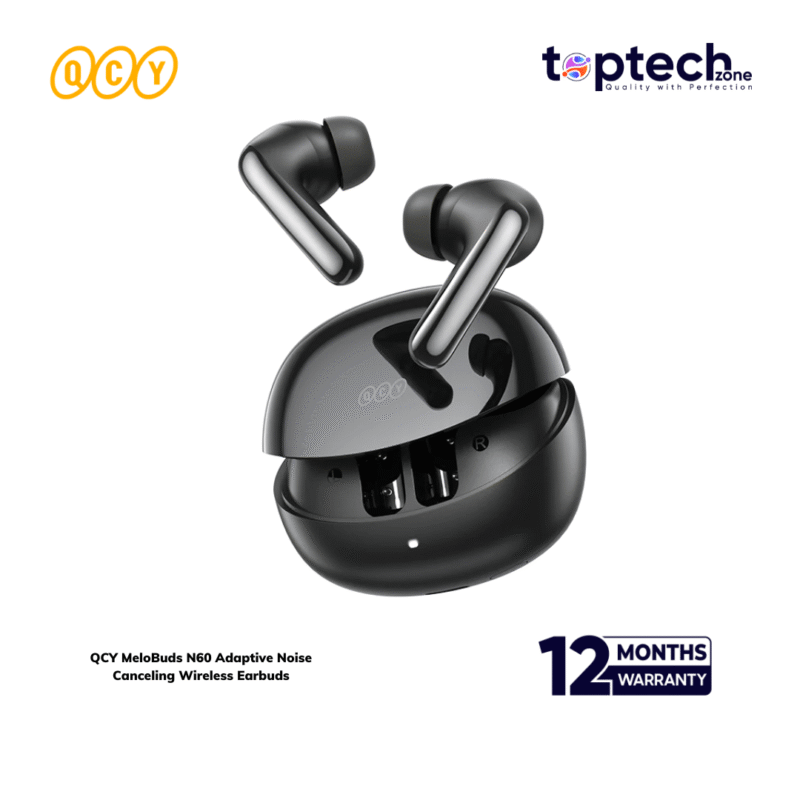 QCY MeloBuds N60 Adaptive Noise Canceling Wireless Earbuds