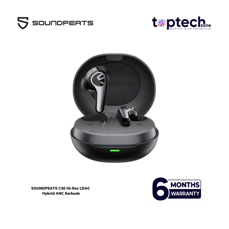 SOUNDPEATS C30 Hi-Res LDAC Hybrid ANC Earbuds