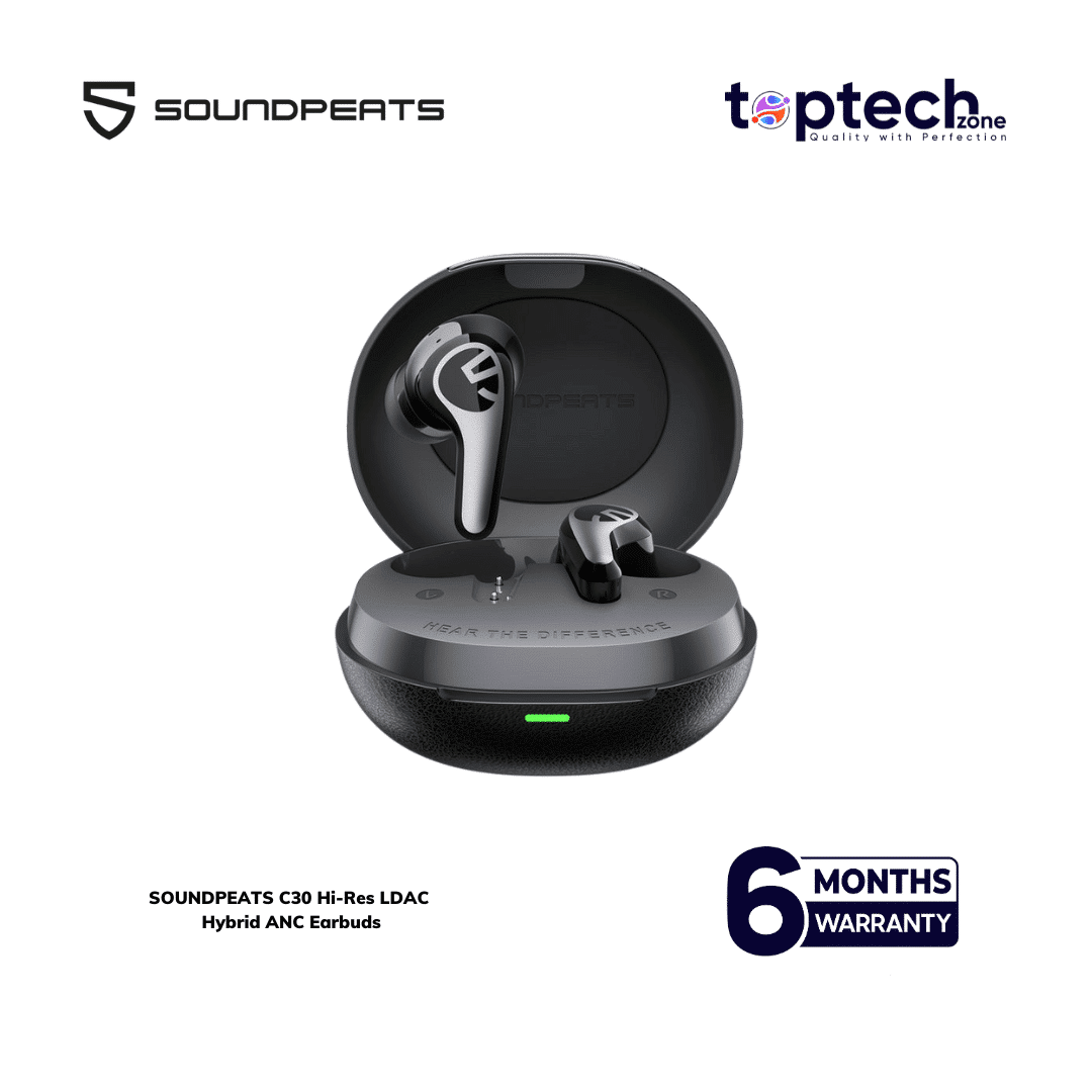 SOUNDPEATS C30 Hi-Res LDAC Hybrid ANC Earbuds