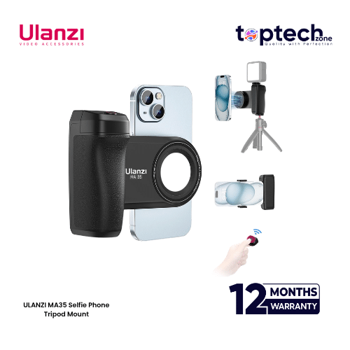 ULANZI MA35 Selfie Phone Tripod Mount: 2‑in‑1 Magnetic & Phone Clip