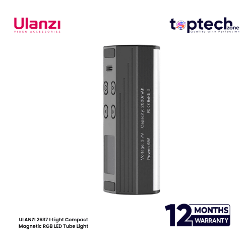 Alternative view of ULANZI 2637 I‑Light Compact Magnetic RGB LED Tube Light