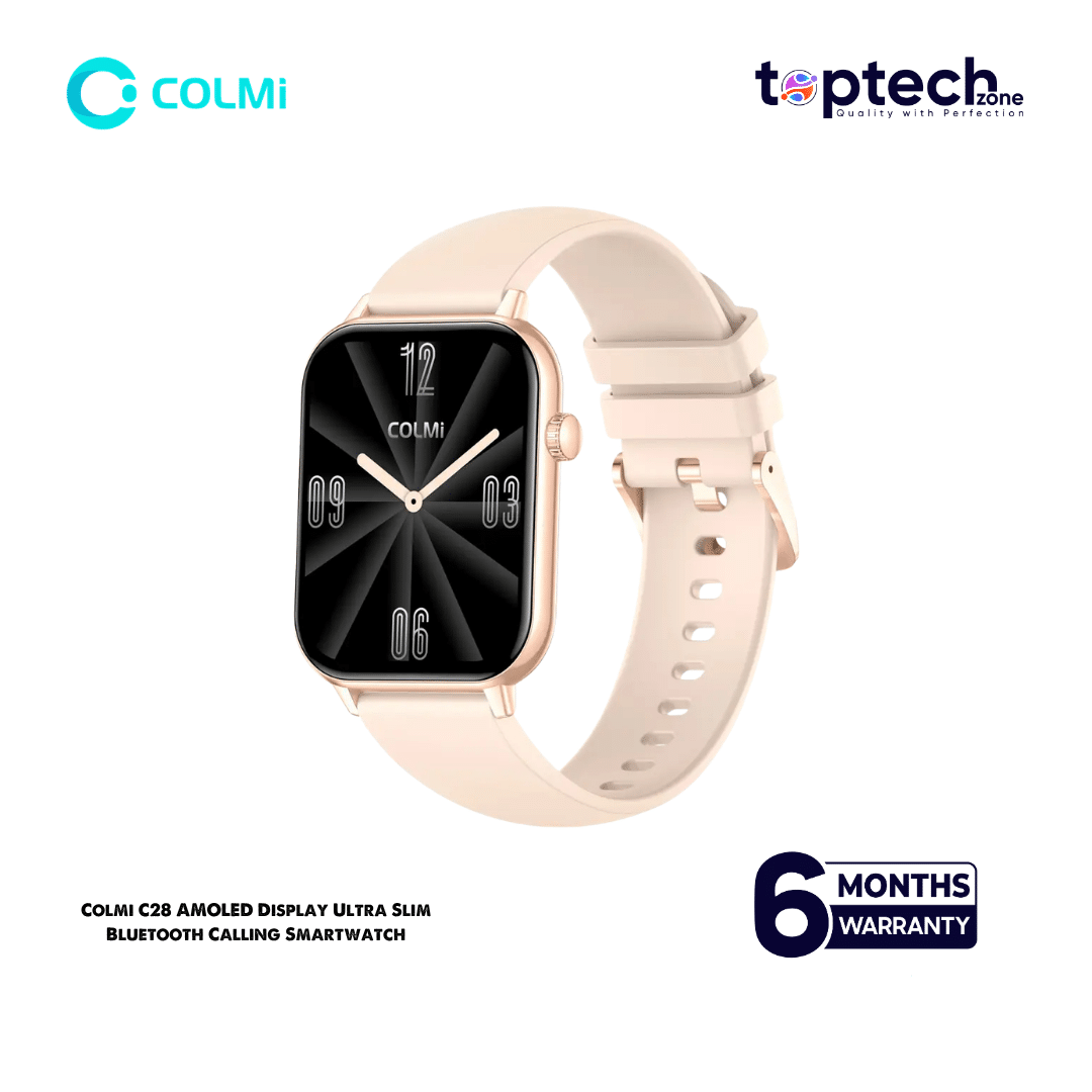 Colmi C28 AMOLED Display Ultra Slim Smartwatch With Leather Strap - Image 5