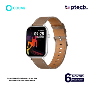 Colmi C28 AMOLED Display Ultra Slim Smartwatch With Leather Strap - Image 4