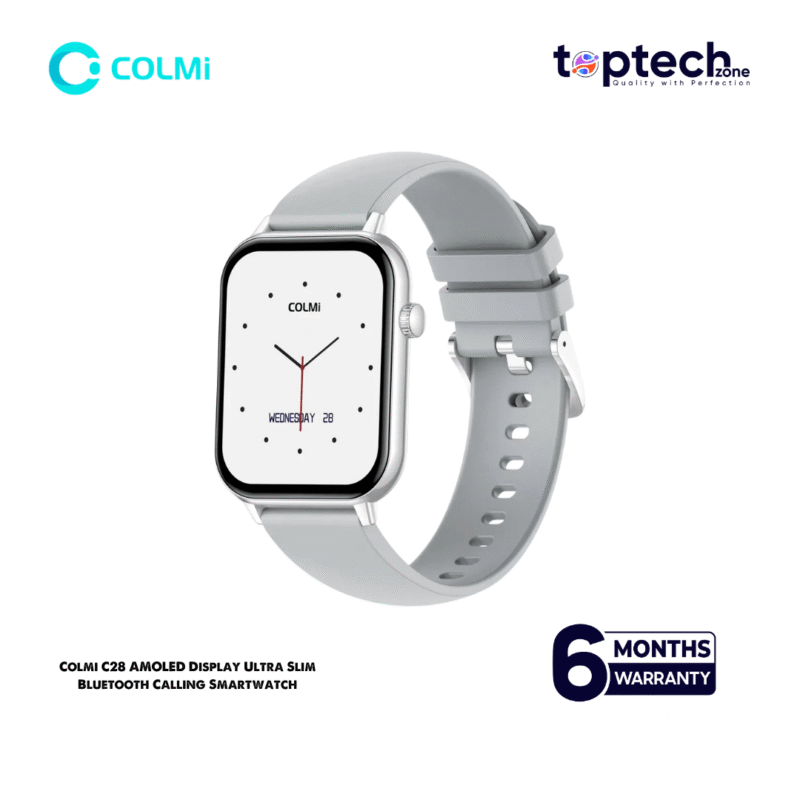 Colmi C28 AMOLED Display Ultra Slim Smartwatch With Leather Strap - Image 3