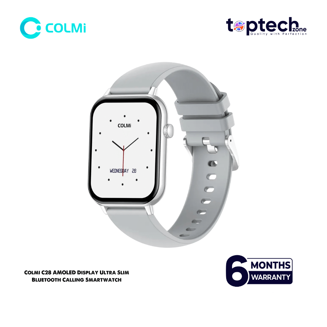 Colmi C28 AMOLED Display Ultra Slim Smartwatch With Leather Strap - Image 3