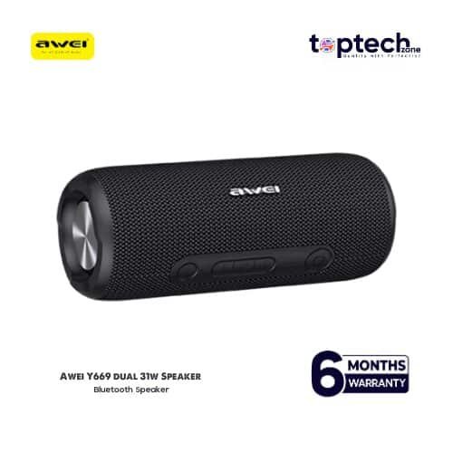 Awei Y669 Bluetooth TWS Waterproof Outdoor Dual Speaker (31W)