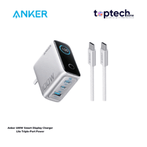 Alternative view of ANKER B121B Charger 3 Port 100W Fast Charging LED Display Type C to Type C Cable