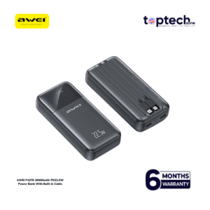 Alternative view of AWEI P107K 20000mAh PD22.5W Power Bank With Built-in Cable