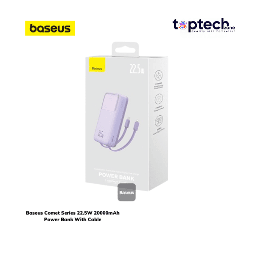 Baseus Comet Series 22.5W 20000mAh Power Bank With Cable - Image 3
